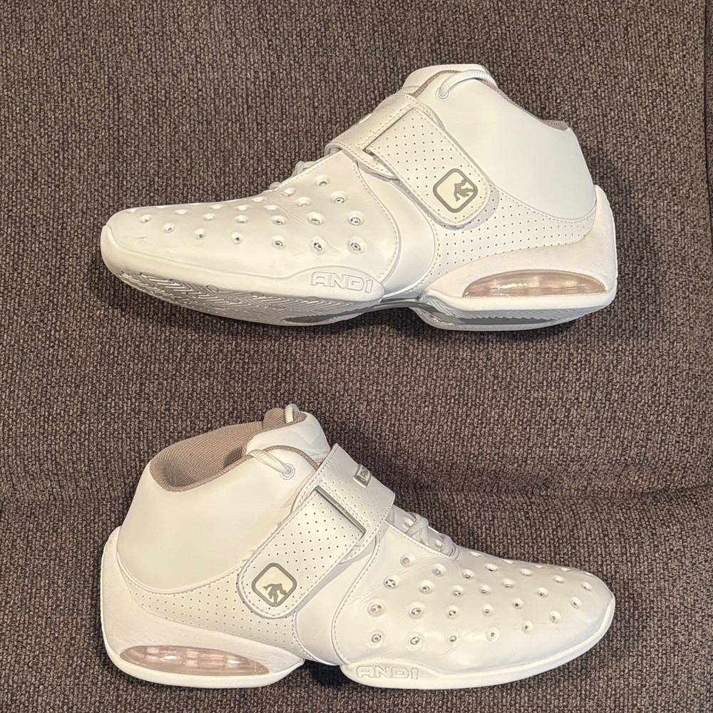 AND1 Men's White High-Top Sneakers Mens Size 11